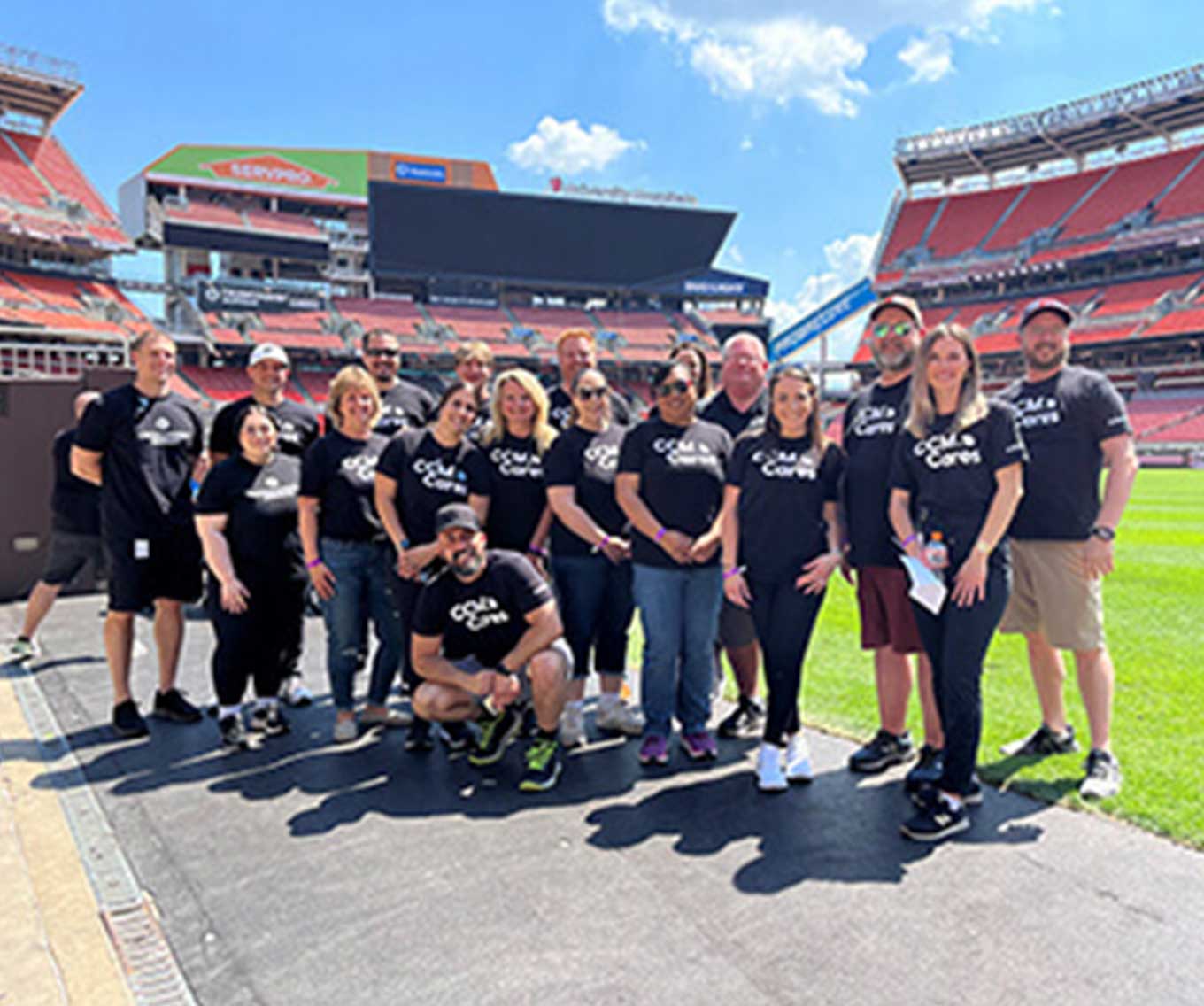 CrossCountry Mortgage volunteers with the Cleveland Browns for Military Appreciation Month.