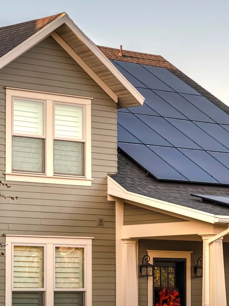 A home with solar panels installed on the roof