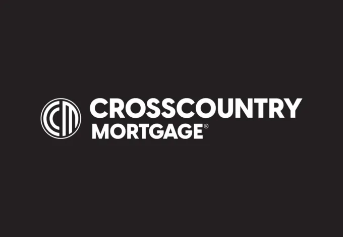 CrossCountry Mortgage logo with a black background.