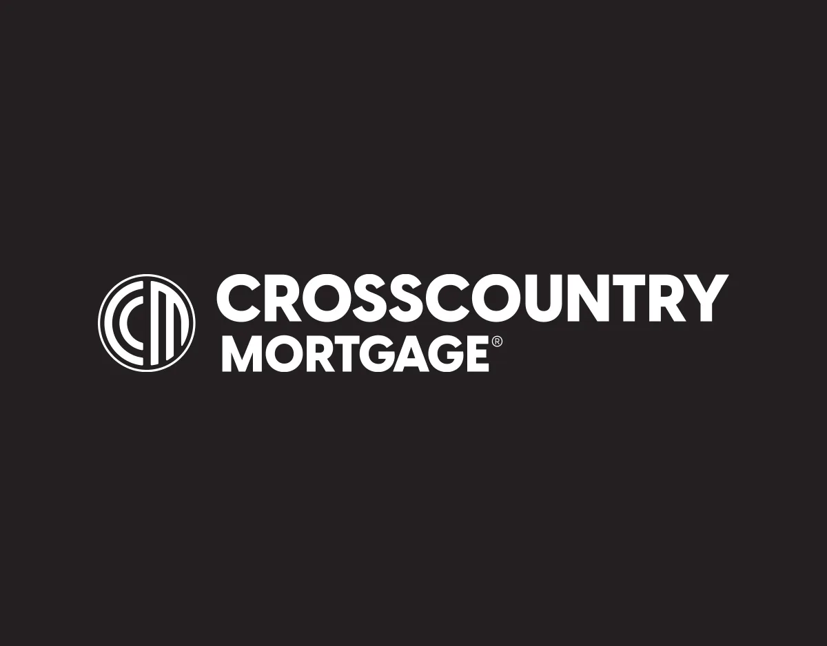 CrossCountry Mortgage logo with a black background.